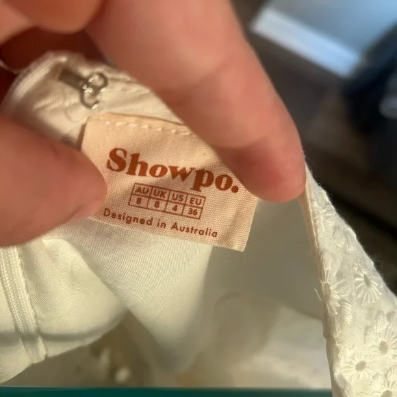 Showpo White Mini Eyelet Floral Dress - Picture 2 of 5